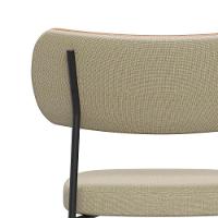 Cadeira De Jantar Estofada Kit 6 Milli A14 Linho Caramelo/areia - Mpozenato - 2