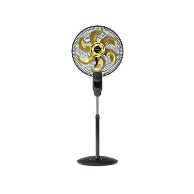 Ventilador de Coluna Mallory 140W 6 Pás 3 Velocidades Preto com Dourado Chronos 220V