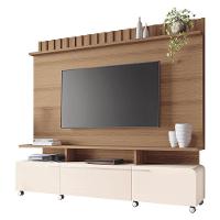 Estante Home Theater Artís Off White Castanho E Aparador Infinity E Kit Mesa De Centro Sky Castanho - Hb Móveis - 2