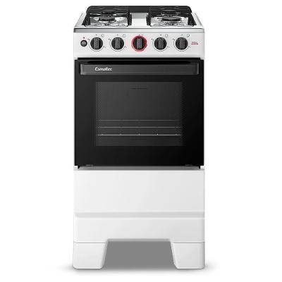 Fogão de Piso 4 Bocas Gás GLP Esmaltec F4IAB4121BR Mesa Inox Automático Branco Bivolt