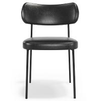 Cadeira De Jantar Estofada Kit 8 Milli A14 Sintético Preto - Mpozenato - 6