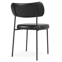 Cadeira De Jantar Estofada Kit 8 Milli A14 Sintético Preto - Mpozenato - 9