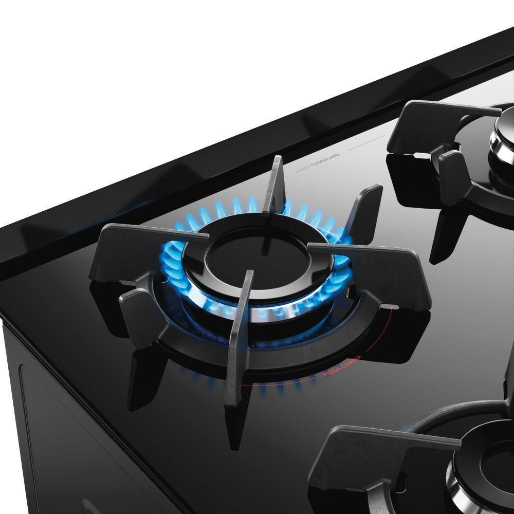 Fogão Dako Supreme Glass 4 Bocas Com Timer Touch Titanium - Bivolt - 3