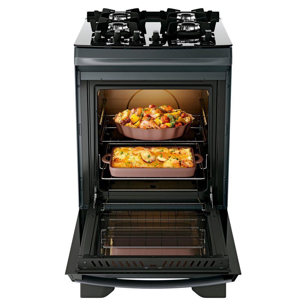 Fogão Dako Supreme Glass 4 Bocas Com Timer Touch Titanium - Bivolt - 4