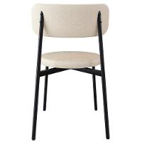 Cadeira De Jantar Estofada Kit 4 Nyka M25 Linho Areia/whisky - Mpozenato - 5