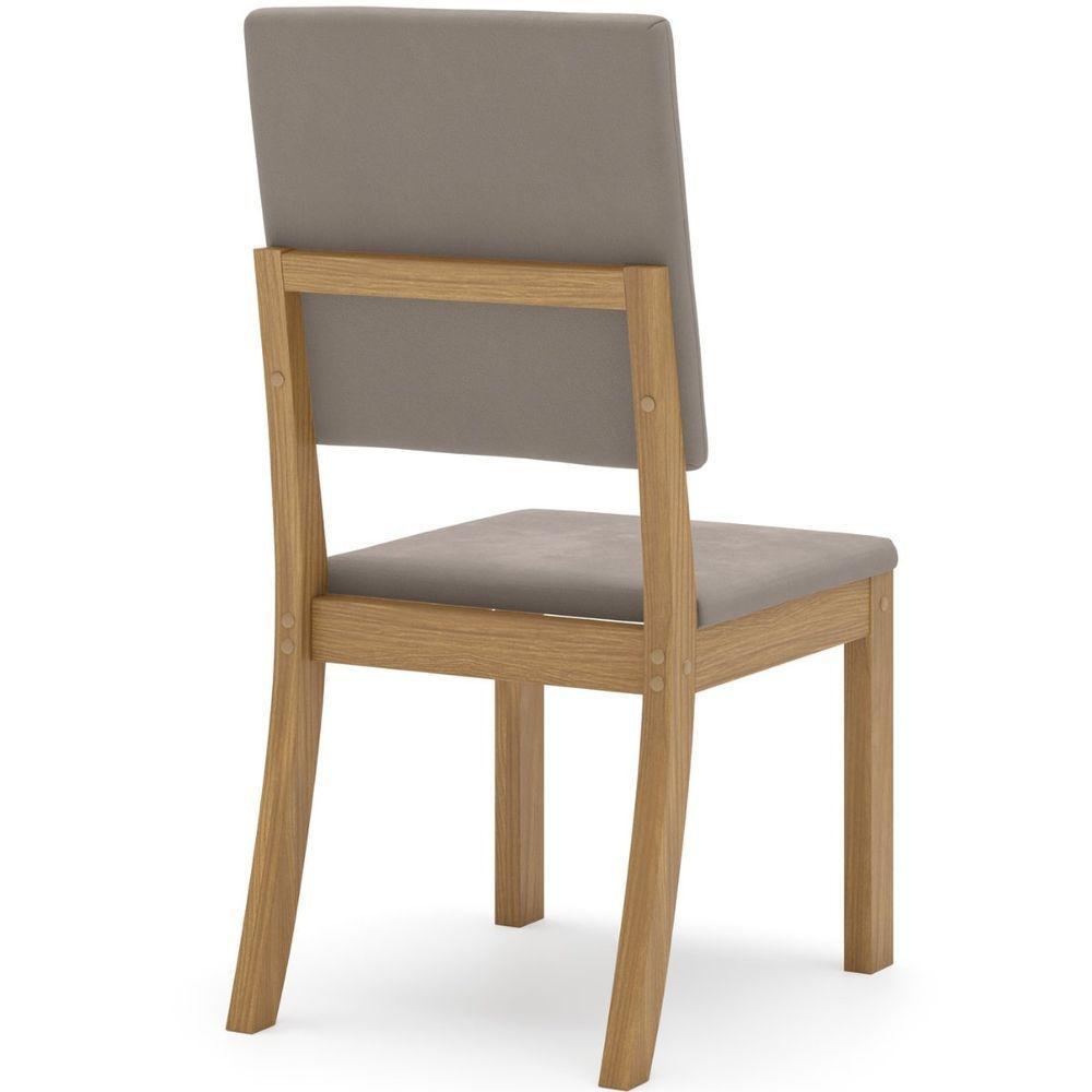 Kit Com 4 Cadeiras De Jantar Milla - Nature / Marrom Amêndoa - 6