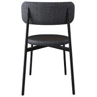 Cadeira De Jantar Estofada Kit 4 Nyka M25 Linho Grafite/preto - Mpozenato - 3