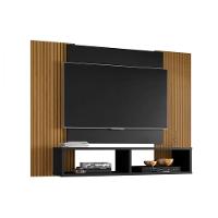 Painel Para Tv Até 48 Polegadas Navi Preto E Pintura Ripado Preto/nature - 1