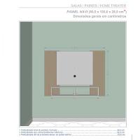 Painel Para Tv Até 48 Polegadas Navi Preto E Pintura Ripado Preto/nature - 4