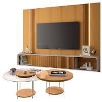 Home Suspenso Empire Cinamomo Off White E Kit Mesa De Centro Sky Cinamomo- Hb Móveis - 1