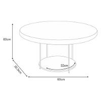 Home Suspenso Empire Cinamomo Off White E Kit Mesa De Centro Sky Cinamomo- Hb Móveis - 6