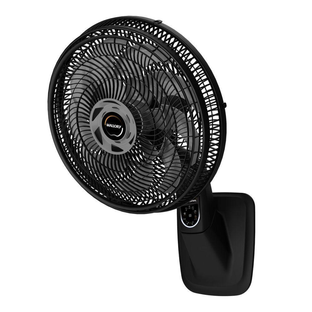 Ventilador De Parede Mallory Smart Control 140W Preto Com Grafite - 110V - 1