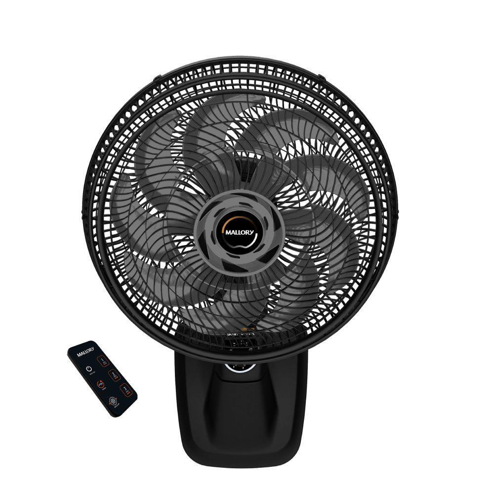 Ventilador De Parede Mallory Smart Control 140W Preto Com Grafite - 110V - 2