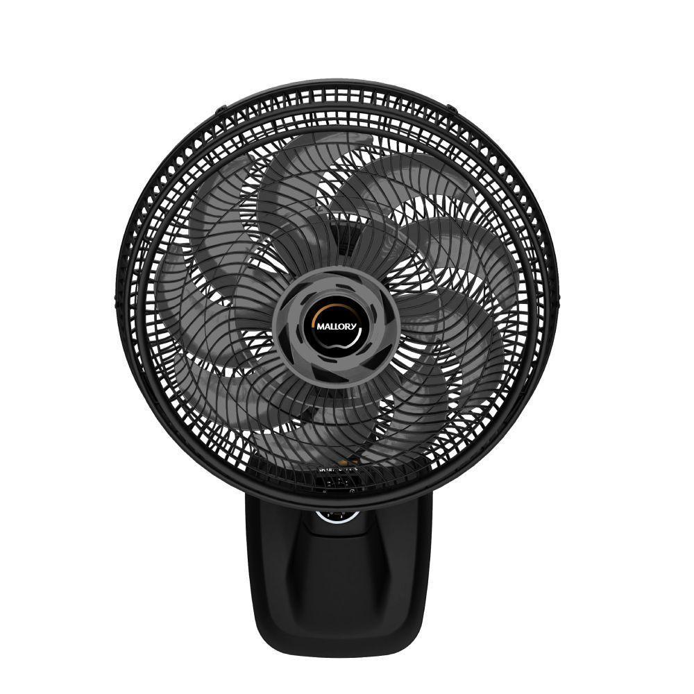 Ventilador De Parede Mallory Smart Control 140W Preto Com Grafite - 110V - 4