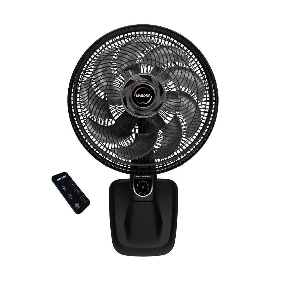 Ventilador De Parede Mallory Smart Control 140W Preto Com Grafite - 110V - 5