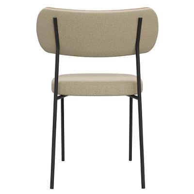 Cadeira De Jantar Estofada Kit 8 Milli A14 Linho Caramelo/areia - Mpozenato