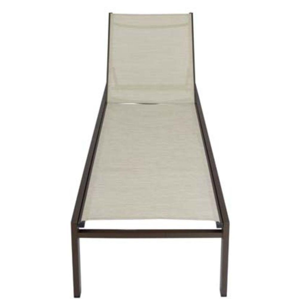 Chaise Cadeira Espreguiçadeira Gaivota Piscina Resistente Sol E Chuva Marrom - 3