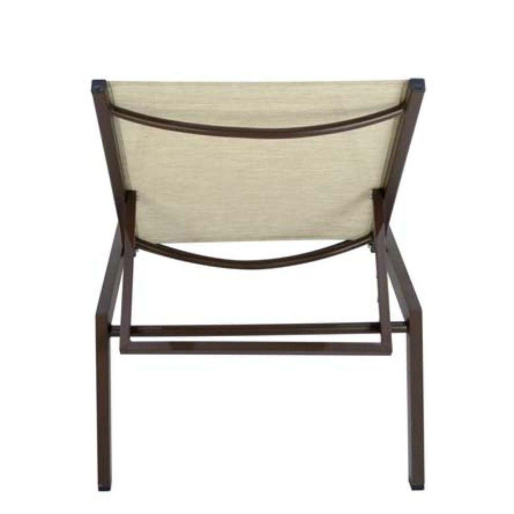 Chaise Cadeira Espreguiçadeira Gaivota Piscina Resistente Sol E Chuva Marrom - 4