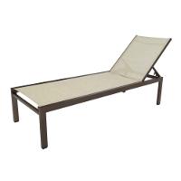 Chaise Cadeira Espreguiçadeira Gaivota Piscina Resistente Sol E Chuva Marrom - 1