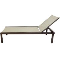 Chaise Cadeira Espreguiçadeira Gaivota Piscina Resistente Sol E Chuva Marrom - 2