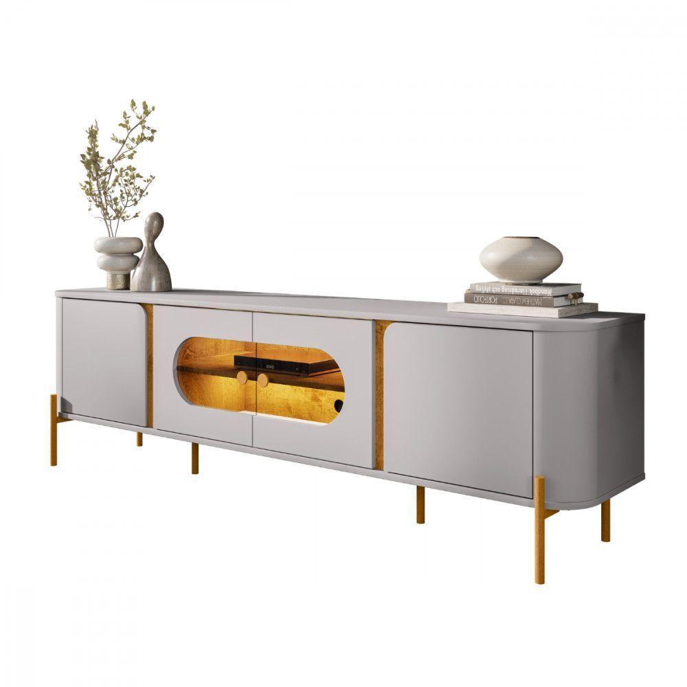 Rack Juquehy Para Tv Até 75 Polegadas Naturalle E Off White Naturalle Com Off White - 1