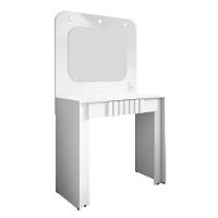 Penteadeira Camarim Rouge Com Espelho Branco Brilho Bechara Branco Brilho - 1