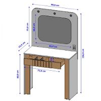 Penteadeira Camarim Rouge Com Espelho Branco Brilho Bechara Branco Brilho - 4