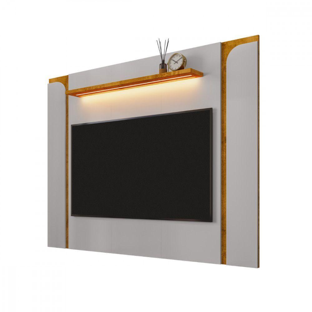 Painel Para Tv Até 75 Polegadas Maresias Naturalle Off White Naturalle Com Off White - 1