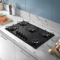 Cooktop 5 Bocas Preto Mesa De Vidro Atlas Agile Up Mega Chama Bivolt - 3