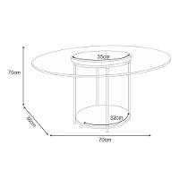 Estante Home Theater Nobre Off White Cinamomo E Aparador Infinity E Kit Mesa De Centro Sky Cinamomo - Hb Móveis - 10