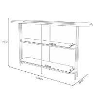 Home Suspenso Galax Cinamomo Off White E Aparador Infinity E Kit Mesa De Centro Sky Off White- Hb Móveis - 5