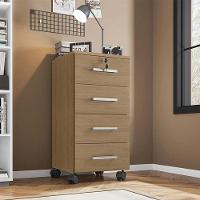 Gaveteiro Gávea Com Chave 4 Gavetas Freijó Fosco - Móveis Leão - 4