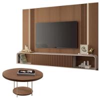 Home Suspenso Empire Castanho Off White E Mesa De Centro Sky Castanho- Hb Móveis - 1