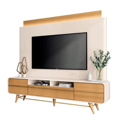 Estante Home Theater Nobre Off White Cinamomo - Hb Móveis
