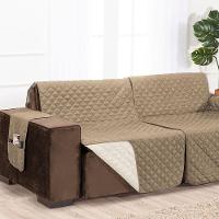 Protetor De Sofá Assento 2,40m Retrátil Mr100% Poliéster - Palha-cáqui - 5