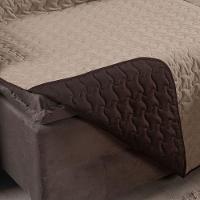 Protetor De Sofá Assento 2,40m Retrátil Shield Hipercal 400 Fios 100% Poliéster - Cáqui-marrom - 5