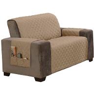 Protetor De Sofá Padrão 2 Lugares Classic 100% Poliéster - Cáqui - 1