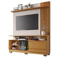 Estante Home Theater Artheo Cinamomo Off White E Mesa De Centro Sky Com Tampo De Vidro Off White- Hb Móveis - 2