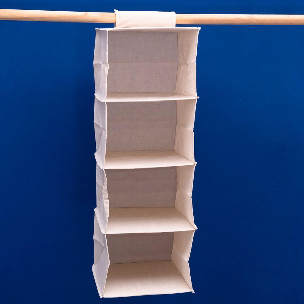 Organizador Dobrável De Armário Em Linho Com 4 Nichos Oikos - 2