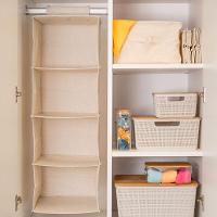 Organizador Dobrável De Armário Em Linho Com 4 Nichos Oikos - 5