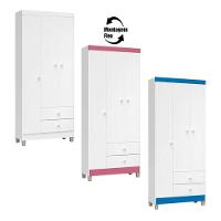 Quarto De Bebê 3 Portas Ternura Baby Com Berço Lara Branco Brilho Com Colchão Gazin - Incorplac - 5