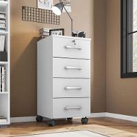 Gaveteiro Gávea Com Chave 4 Gavetas Branco Fosco - Móveis Leão - 4