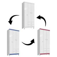 Quarto Bebê 3 Portas Ternura Baby E Mini Berço Moisés Alegria Com Colchão - Incorplac - 2