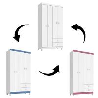 Quarto Bebê 4 Portas Com Gaveteiro Ternura Baby E Mini Berço Moisés Alegria Com Colchão - Incorplac - 2