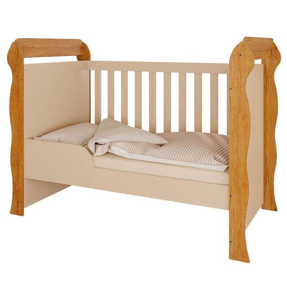 Quarto De Bebê Ariel 4 Portas Com Berço Americano Mirelle Off White Bétula Com Colchão Gazin -carolina Baby - 3