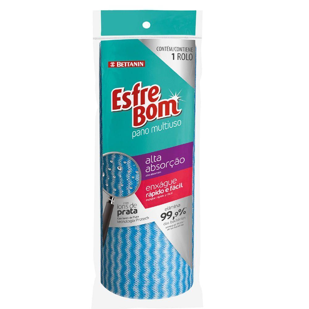 Pano Multiuso Esfrebom Rolo Com 25 Unidades Azul - 1