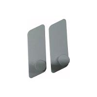 Kit 2 Ganchos De Metal Cinza Com Adesivo Oikos - 1