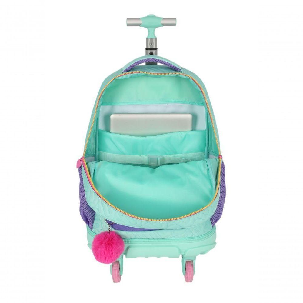 Mochilete Com Carrinho Turquesa - Unico Verde - 2