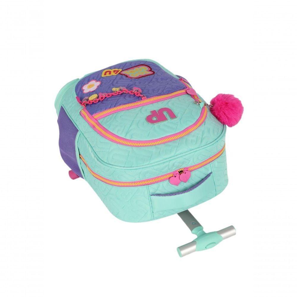 Mochilete Com Carrinho Turquesa - Unico Verde - 7