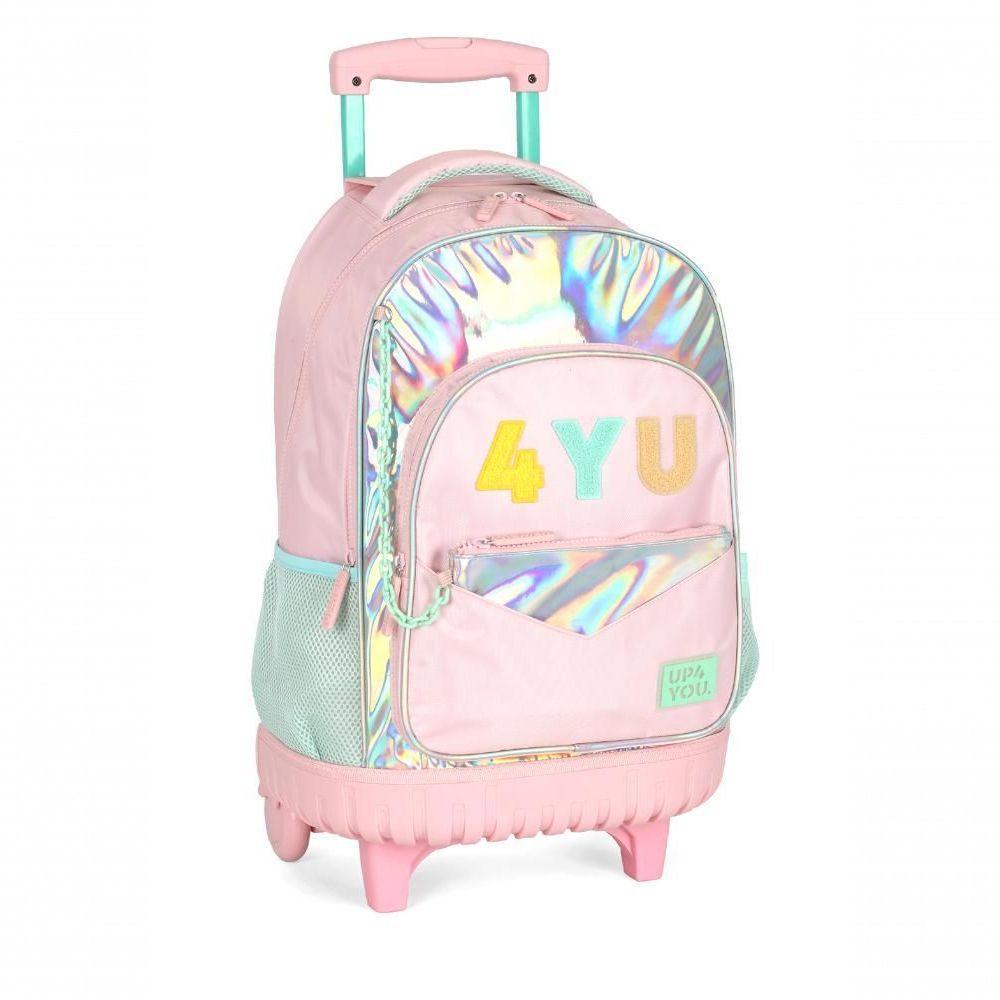 Mochilete Com Carrinho Rosa - Unico Rosa - 2